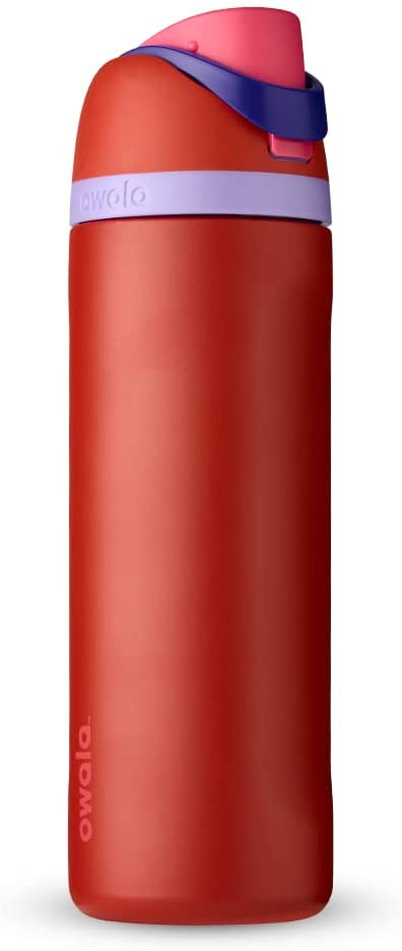 Freesip Insulated Stainless Steel Water Bottle with Straw for Sports and Travel, Bpa-Free, 24-Oz, Orchid/Orange (Tropical)