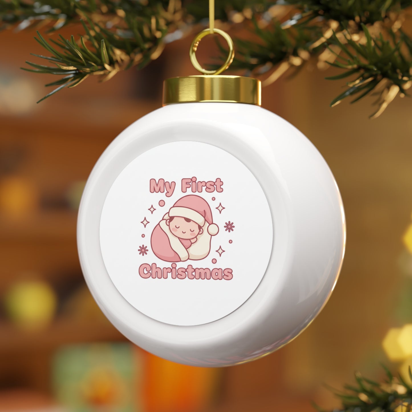 Christmas Ball Ornament - My First Christmas (Baby's First Christmas)