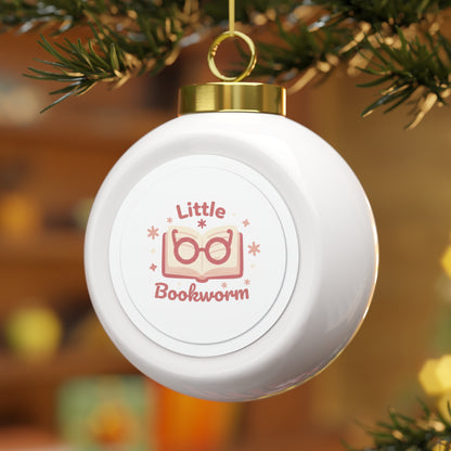 Christmas Ball Ornament Little Bookworm Booklover