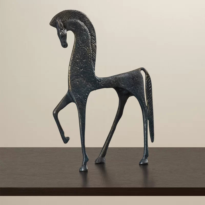 Greek Ironwork Spartan Horse Figurine