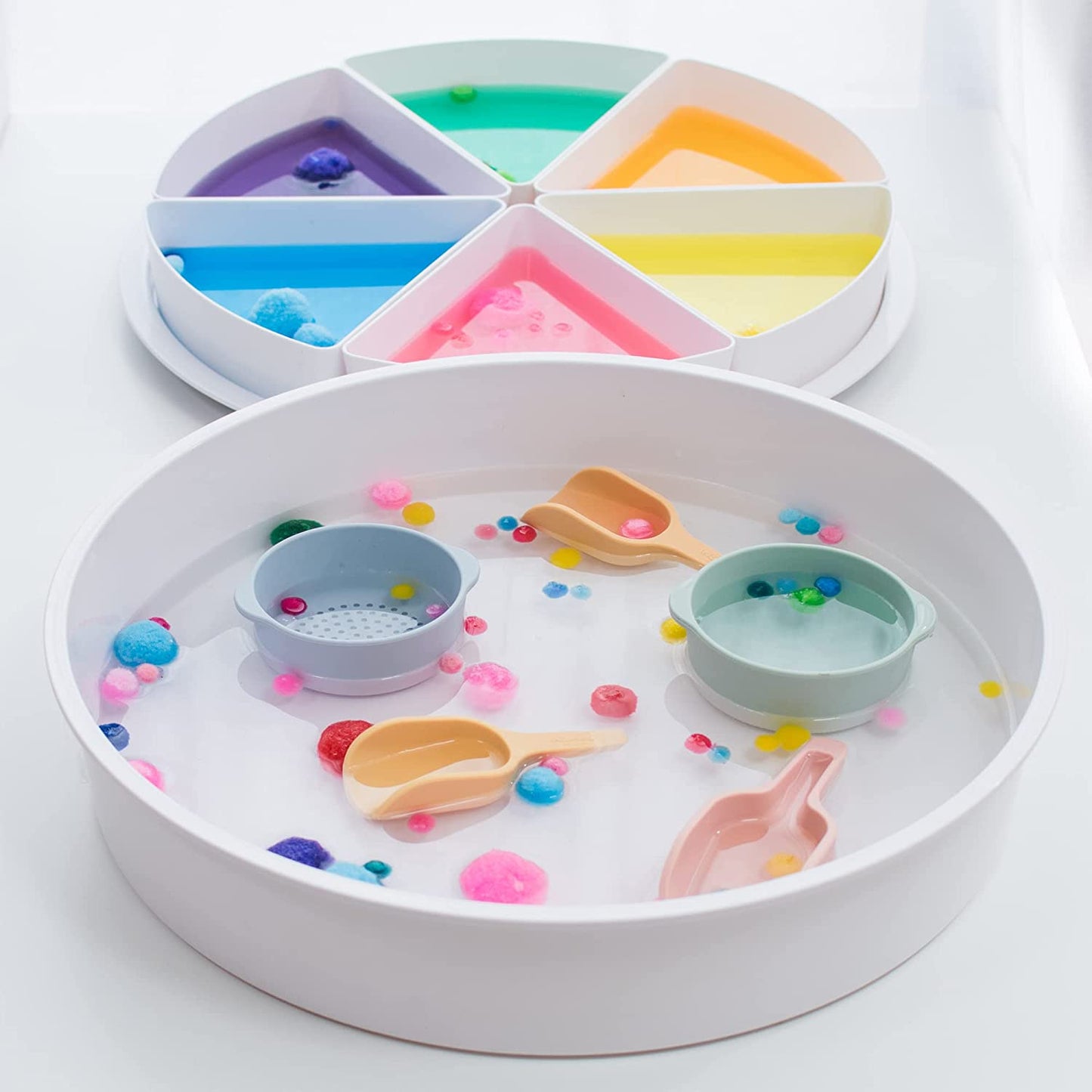Sensory Bin with Lid and Removable Storage Inserts - Sensory Bins for Toddler Crafts - Kids Sensory Toys for Autistic Children - Sensory Activities for Toddlers