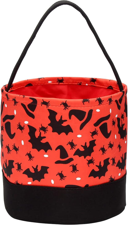 Halloween Trick or Treat Bag Halloween Candy Bucket Fabric Tote Gift Candy Bag Candy Polka Dot Skull Pumpkin Stripe Halloween Party Favors