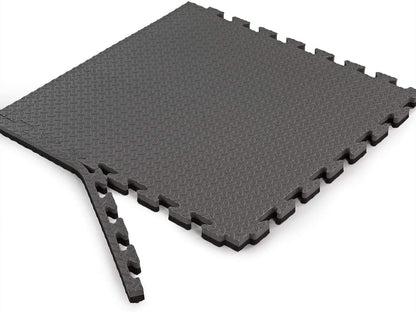 1" Extra Thick Interlocking Home Gym Foam Floor Mat Reversible Tiles (24" X 24") | 12 Pieces, 48 Square Feet | Protective Flooring for Work Out Exercise