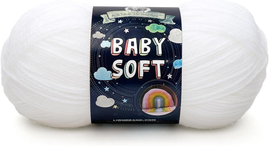 (1 Skein) Babysoft Baby Yarn Yarn, White