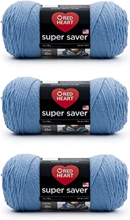 Super Saver White Yarn - 3 Pack of 198G/7Oz - Acrylic - 4 Medium (Worsted) - 364 Yards - Knitting/Crochet