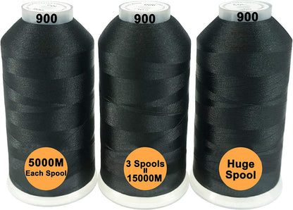 Polyester Embroidery Machine Thread Assorted Color Packs - 40 Options - 5000M Spool - for All Embroidery Machines