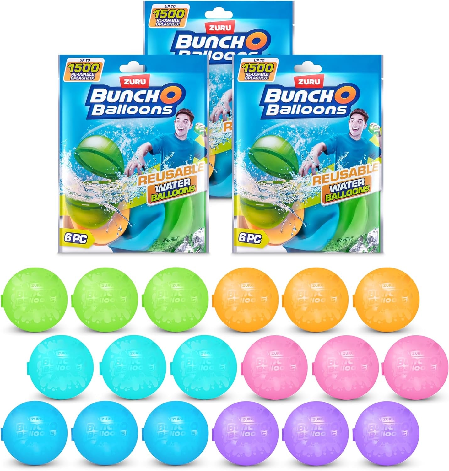 Reusable Water Balloons 6 Pack by