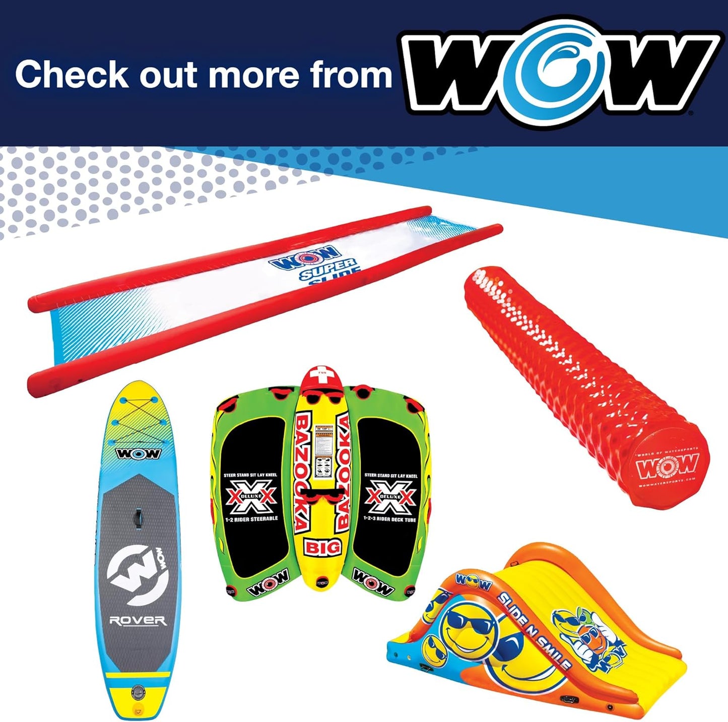 WOW World of Watersports First Class Foam Pool Noodles for Swimming and Floating, Pool Floats, Lake Floats