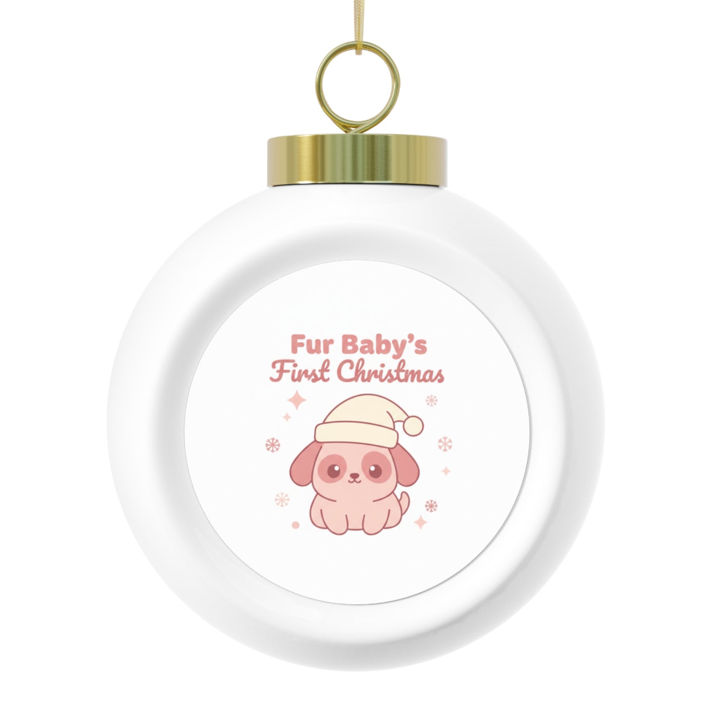 Christmas Ball Ornament - Fur Baby's First Christmas