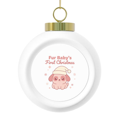 Christmas Ball Ornament - Fur Baby's First Christmas