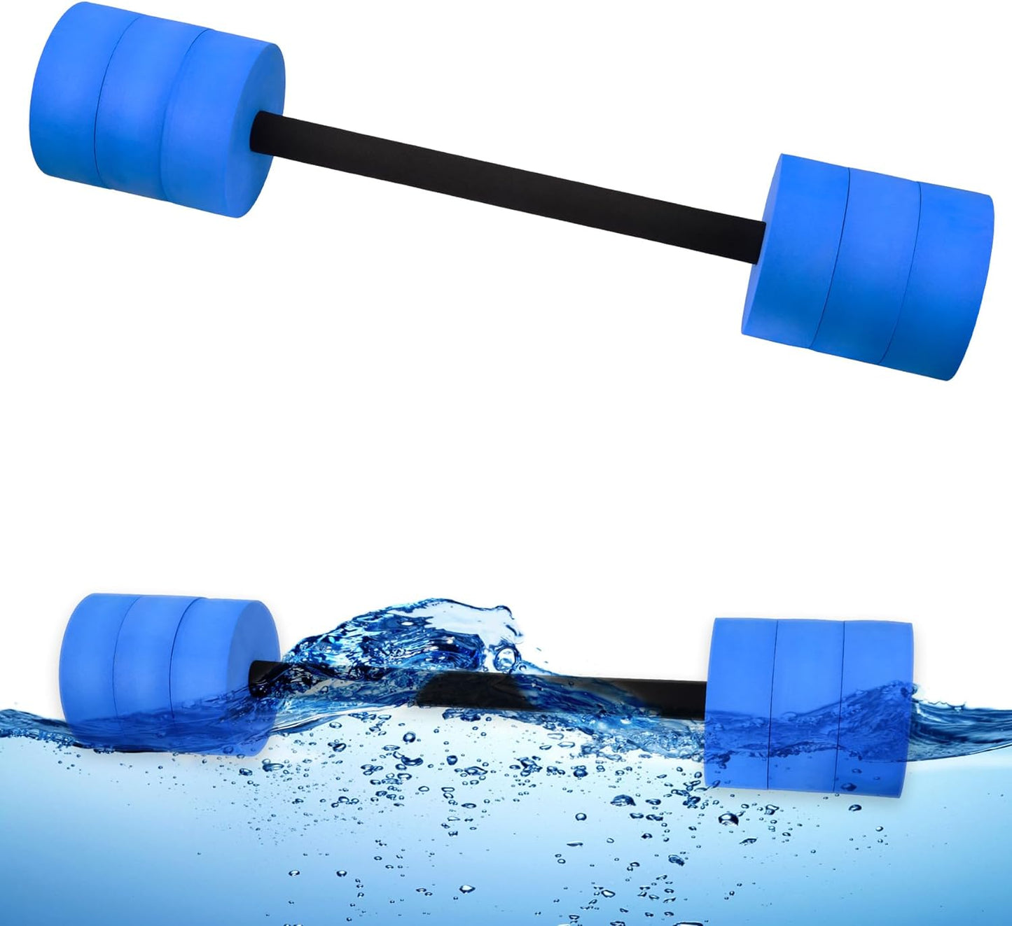 Aquatic Exercise Dumbbells Water Dumbbell Pool Resistance Aquatic Fitness Barbells with 4 High-Density EVA Foam Pool Weights Dumbbells, for Water Aerobics Weight Loss