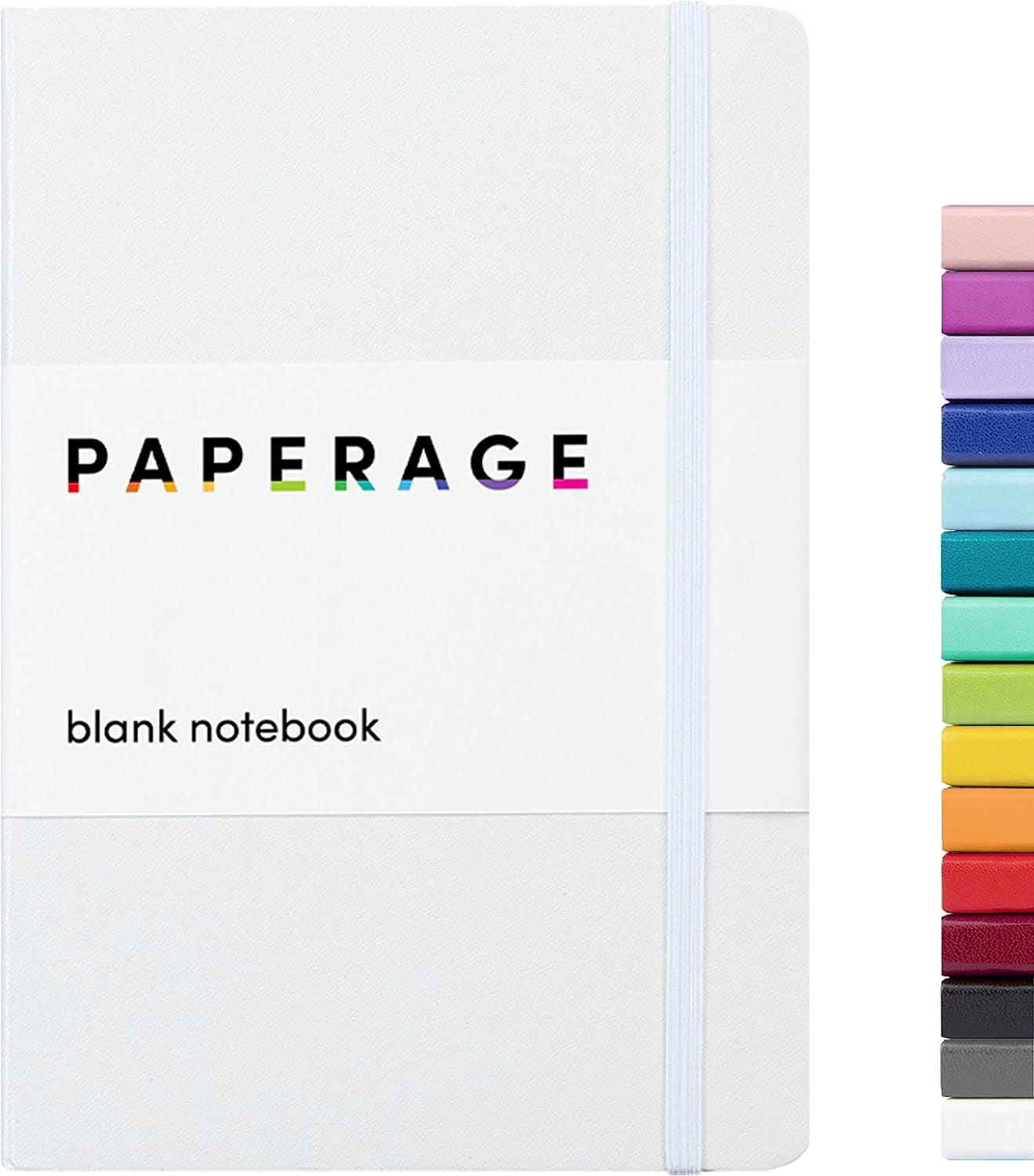 Blank Journal Notebook, (White), 160 Pages, Medium 5.7 Inches X 8 Inches - 100 Gsm Thick Paper, Hardcover