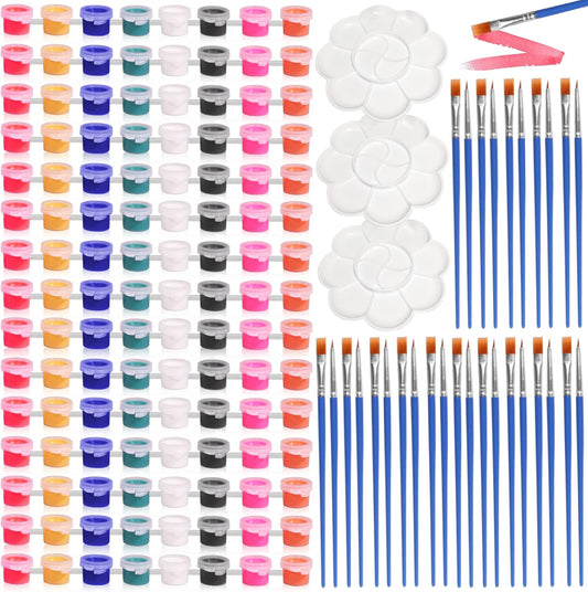 Acrylic Paint Set,Acrylic Paint Strips Set for Kids&Adults,With Lids Craft Mini Paint Strips,15 Set 8 Colors Washable Filled Paint,Creative Paint Pots,For Children Handcraft Painting Art Supplie (15)