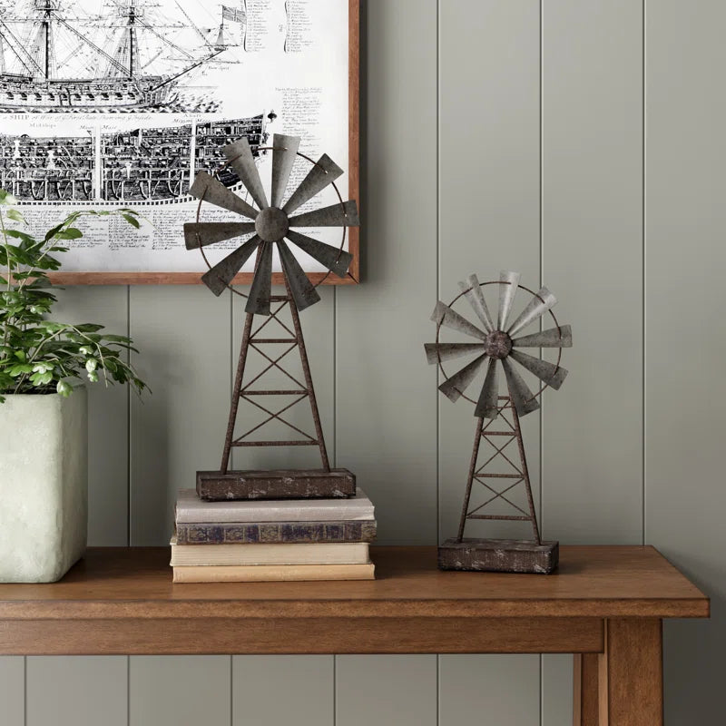 Isaiah Farmhouse Metal Table Top Décor Set