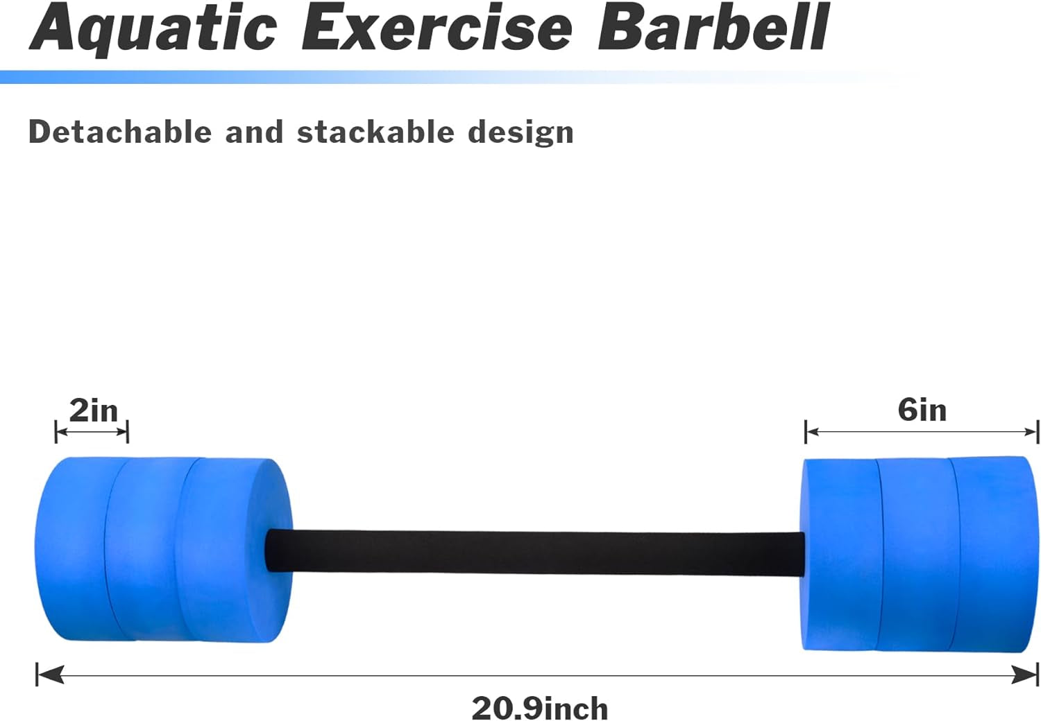 Aquatic Exercise Dumbbells Water Dumbbell Pool Resistance Aquatic Fitness Barbells with 4 High-Density EVA Foam Pool Weights Dumbbells, for Water Aerobics Weight Loss