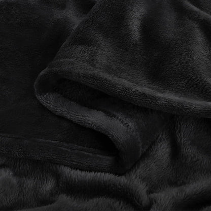 Fleece Blanket Black Throw Blankets for Couch & Bed, Luxury Plush Cozy Fuzzy Blanket 50X60 Inches, Super Soft Warm Lightweight Throw Blanket for Travel Camping