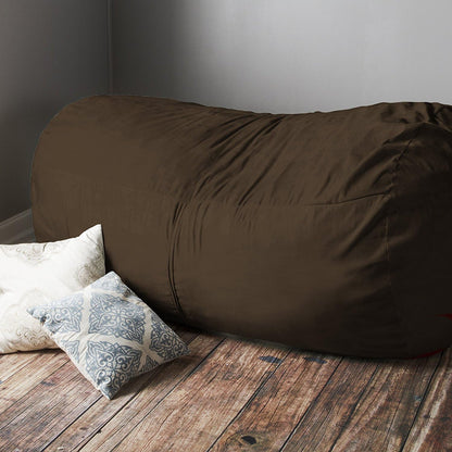 7 Foot Giant Bean Bag Sofa, Chocolate