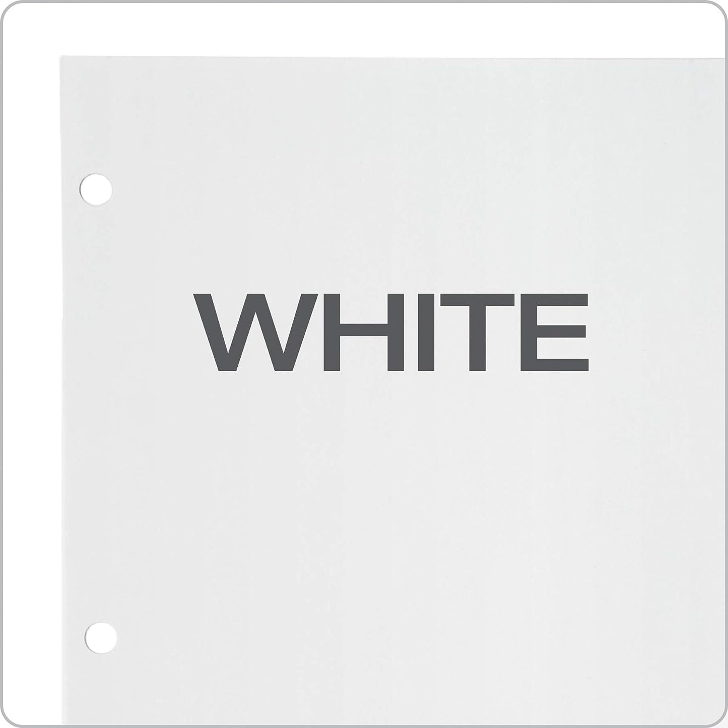 Blank Write on Binder Dividers, 1/8 Cut Tabs, 3 Hole Punch Dividers in 8 Tab Sets, 80 Dividers, 10 Sets, White (89982)