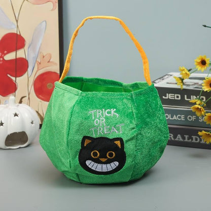 2 Pieces Halloween Bucket for Kids - Halloween Trick or Treat Buckets - Halloween Candy Buckets (Orange and Green).