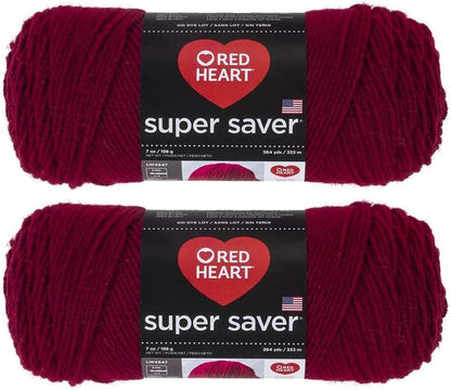 Bulk Buy:  Super Saver (2-Pack) (Cherry Red, 7 Oz Each Skein)