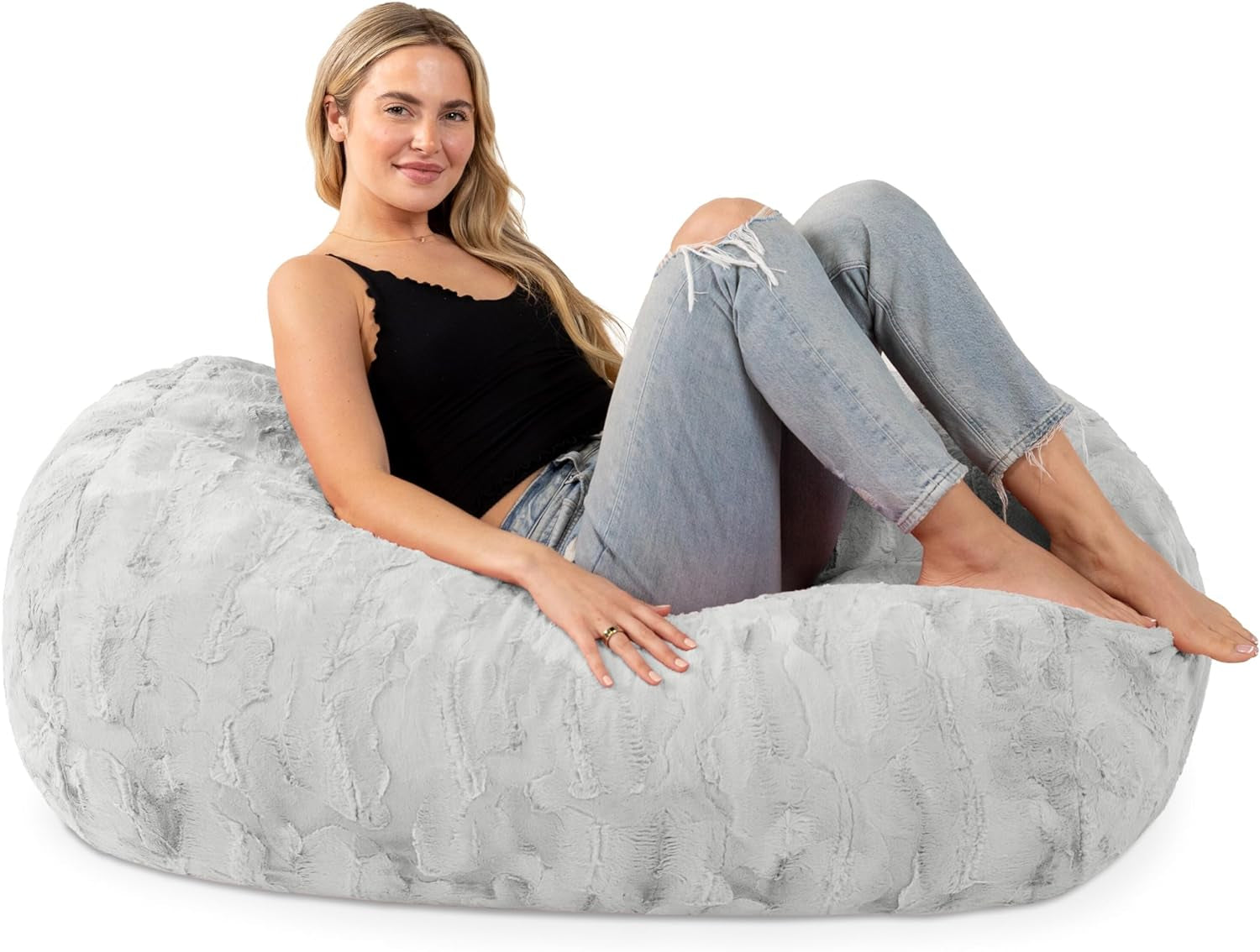 Sofa Saxx Bean Bag Lounger, 4-Feet, Charcoal