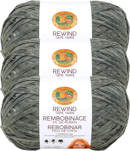 Rewind Yarn, Yarn for Knitting and Crocheting, Craft Tape Yarn, 1-Pack, Willow