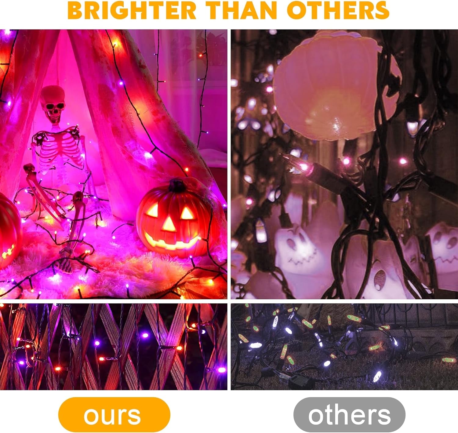 300 LED Purple Halloween Lights, 99FT Connectable 8 Lighting Modes Plug in Fairy Lights, Waterproof for Outdoor, Halloween Christmas Wedding Party Garden Decorations (Purple