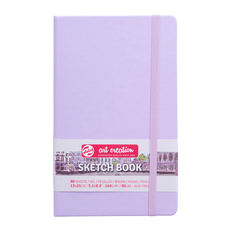 Sketchbook, 80 Sheets, 90lbs, Pastel Violet Cover, 5.1" x 8.3"
