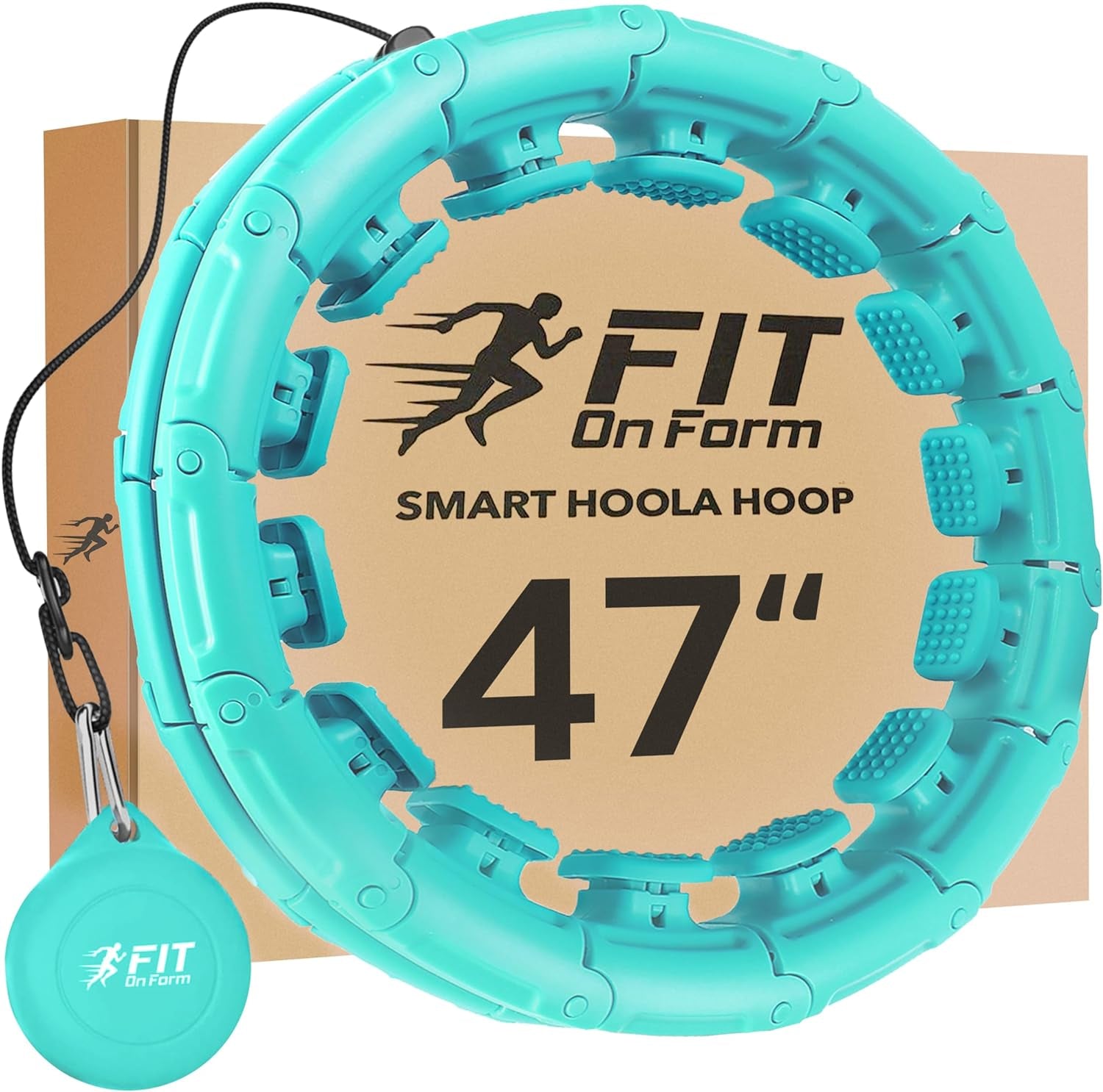 Infinity Weighted Hula Fit Hoop for Adult Weight Loss, 2 in 1 Smart Fitness Exercise Hoop for Women Abs Workout,  24/28/32 Detachable Knots