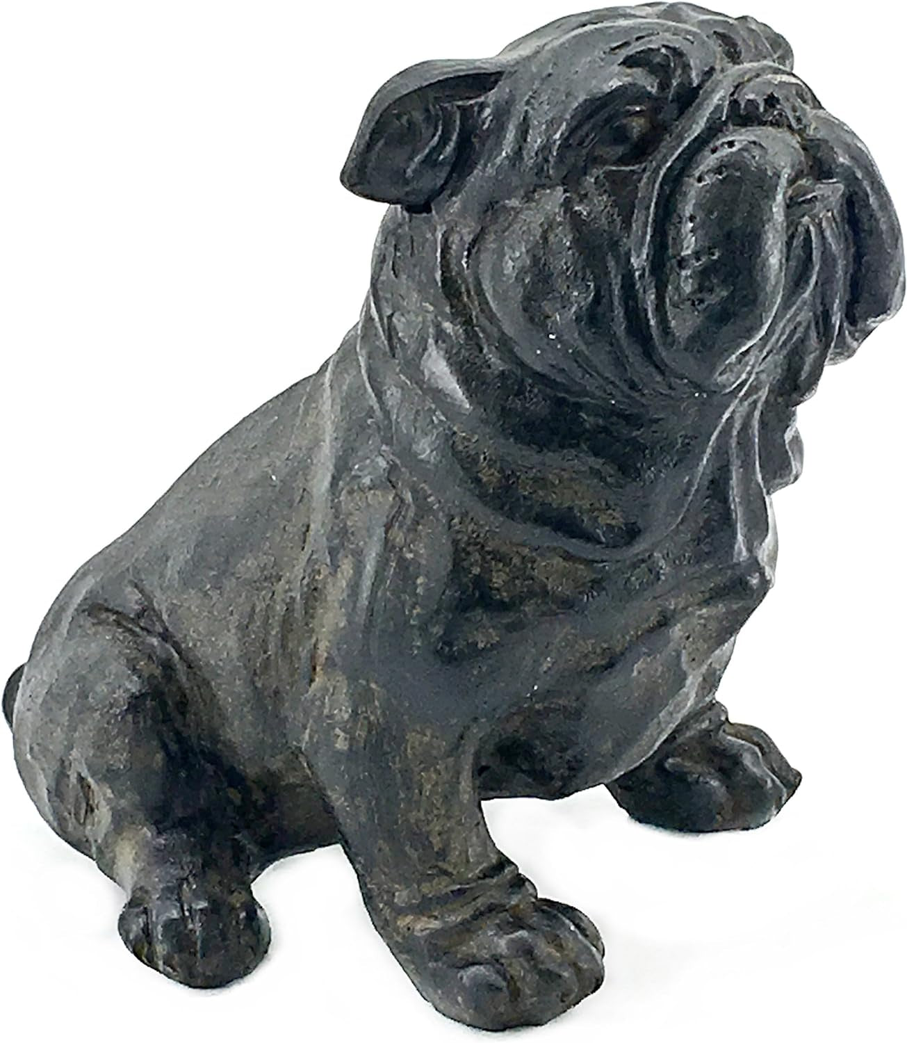  Bulldog Statue Vintage Rustic Distressed Mascot Stern Dog Figurine Sculpture Antiques Farmhouse Animal Outdoor Garden Home Decor 8 Inch Tall