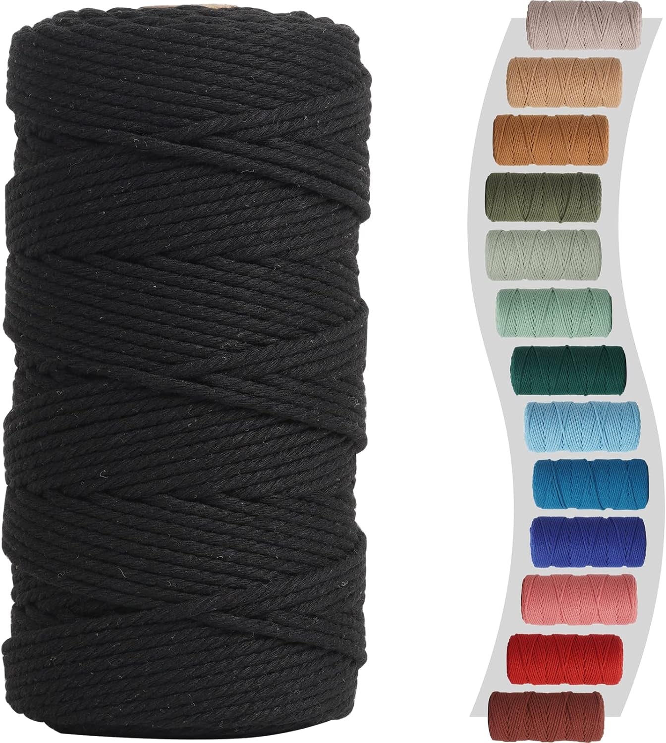 Sage Macrame Cord 3Mm X 220Yards, Colored Cotton Cord, Macrame Rope Macrame Yarn, Colorful Cotton Craft Cord for Macrame Plant Hangers, Macrame Wall Hanging, DIY Crafts