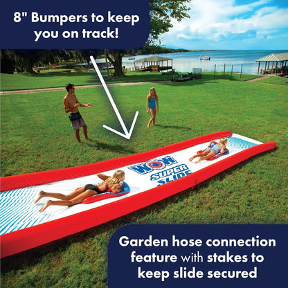 Super Slide - Giant Backyard Slip and Slide with Sprinkler, Extra Long Water Slide 25 Ft X 6 Ft