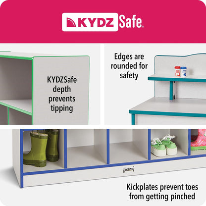 Rainbow Accents 0415JCWW000 Sectional Cubbie-Tray Mobile Unit - without Trays - Gray