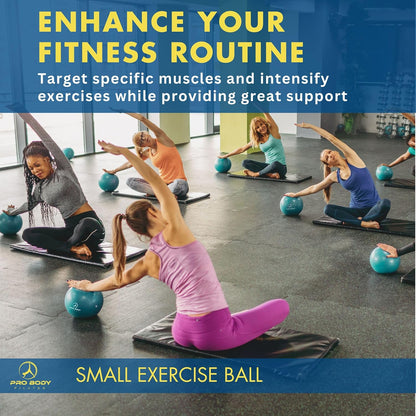 Ball Small Exercise Ball, 9 Inch Barre Ball, Mini Soft Yoga Ball, Workout Ball for Stability, Barre, Fitness, Ab, Core, Physio and Physical Therapy Ball at Home Gym & Office