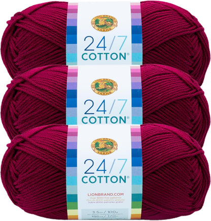 (1 Skein) 24/7 Cotton® Yarn, White