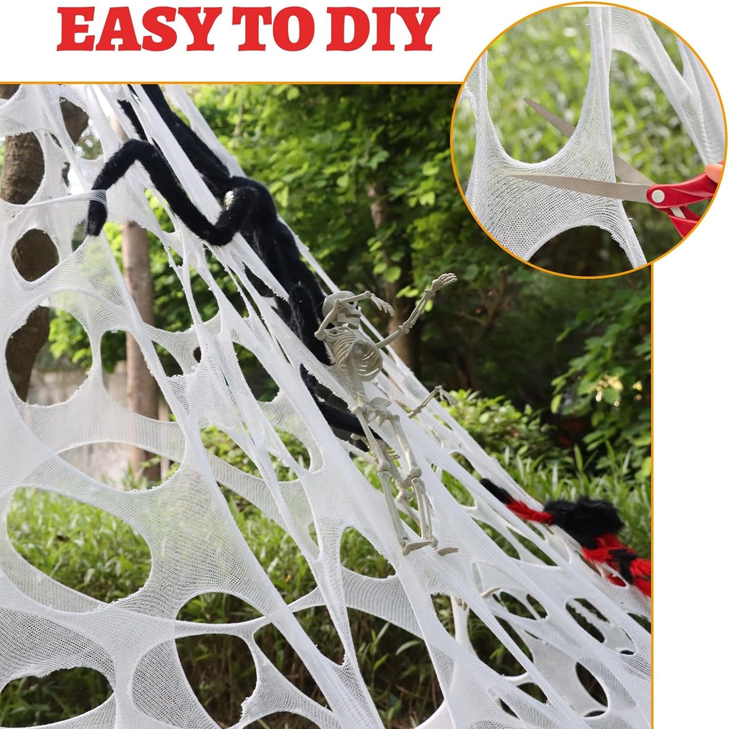 Spider Web Halloween Decorations Outdoor