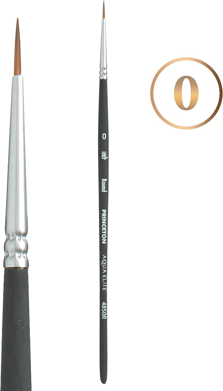 Aqua Elite Paintbrush, Size 4, Matte Black