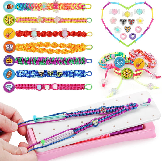 Crafts for Teen Girls Ages 8-12 Year Old Friendship Bracelet Making Kit String Maker for 6 7 8 9 10 11 12 Yr Girls, Best Christmas Birthday Gift Ideas