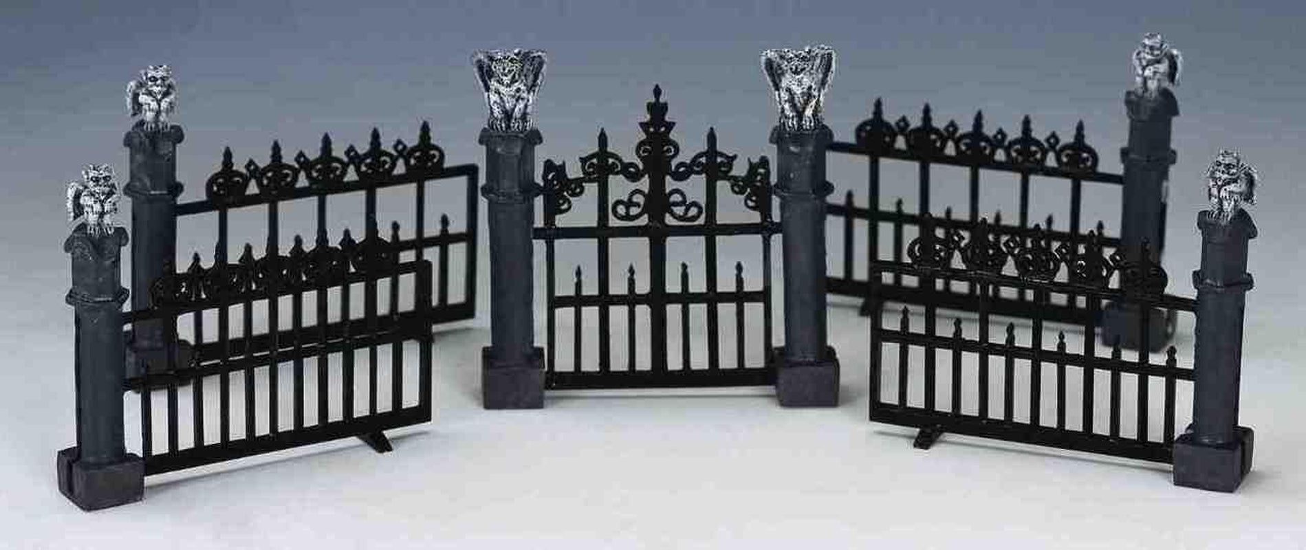 Lemax Miniature  Halloween Gargoyle Fence (Set of 5)