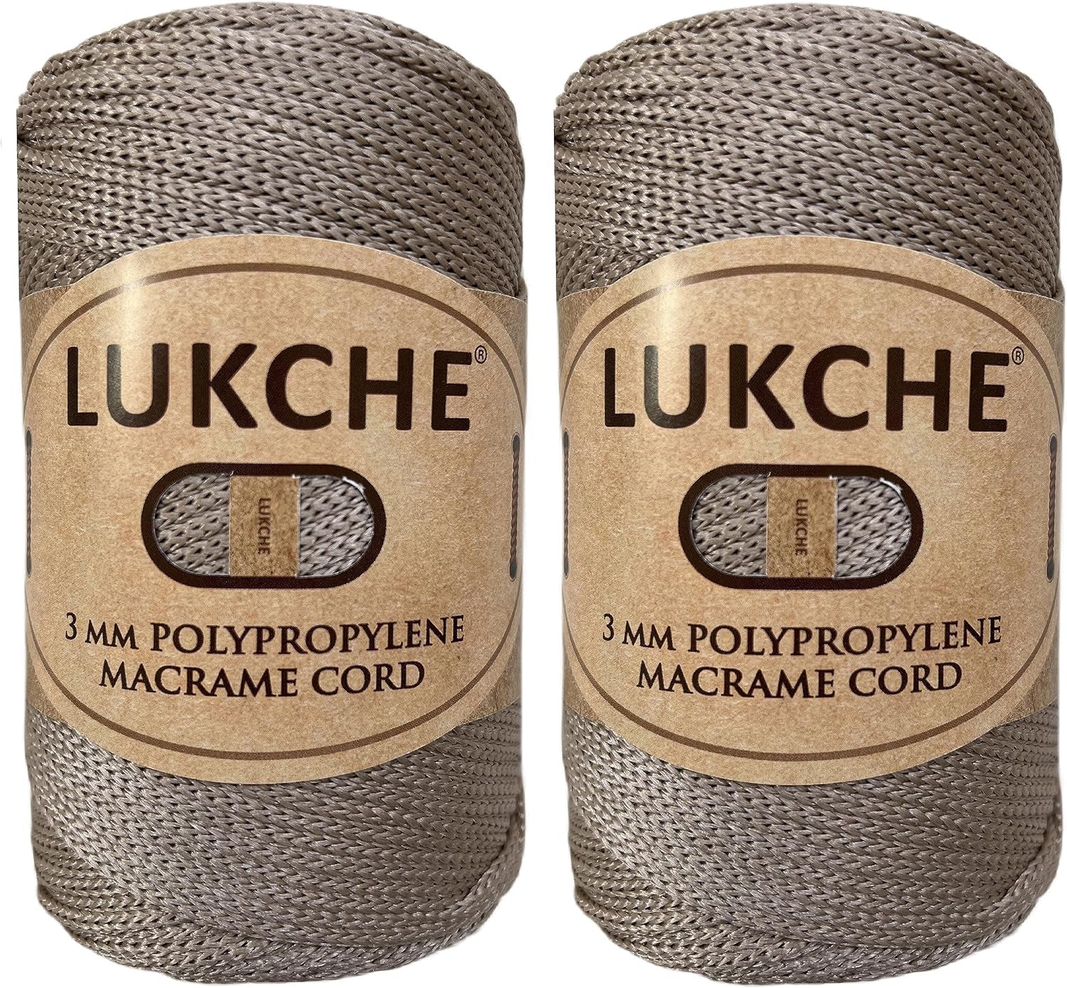 3Mm Premium Polyester Macrame Cord (147 Yards), (8.82 Oz) 100% Polypropylene Macrame Rope, Colorful Yarn Crochet Macrame Bag Craft for Wall Hangers, Bottom Plates, Carpets (Silver 1)