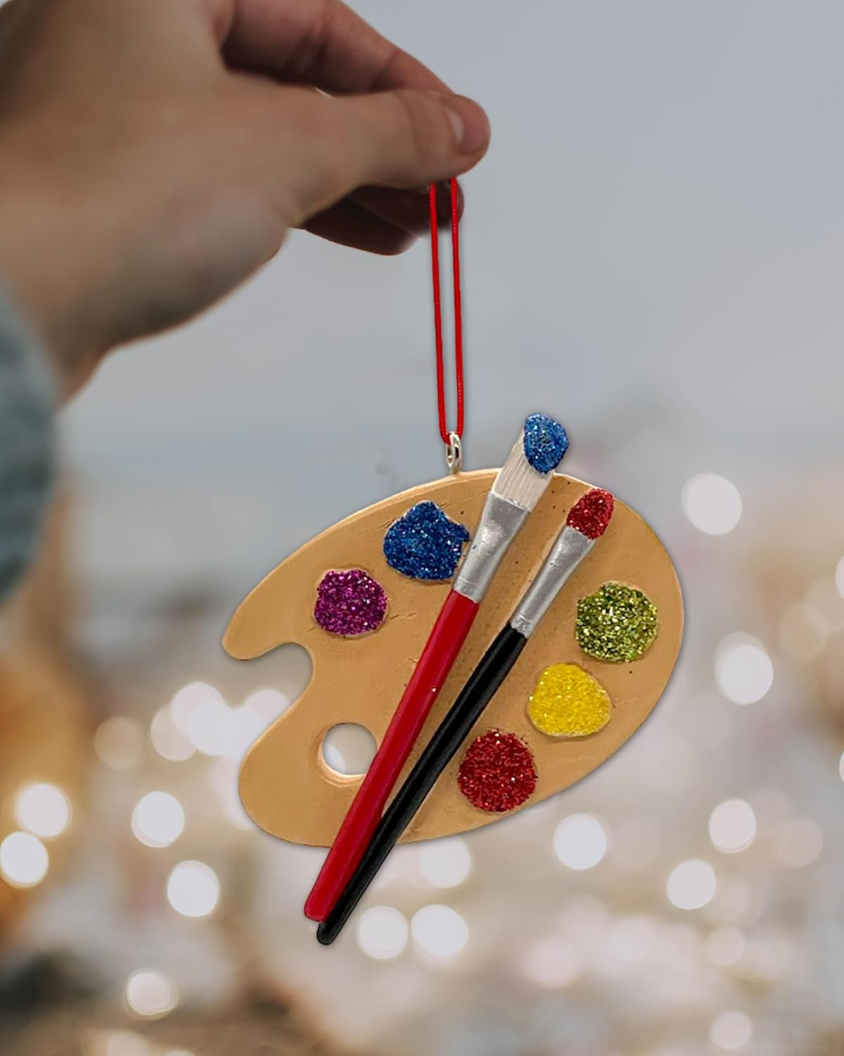 Ganz Painters Palette Resin Hanging Christmas Ornament - Size 3 In.