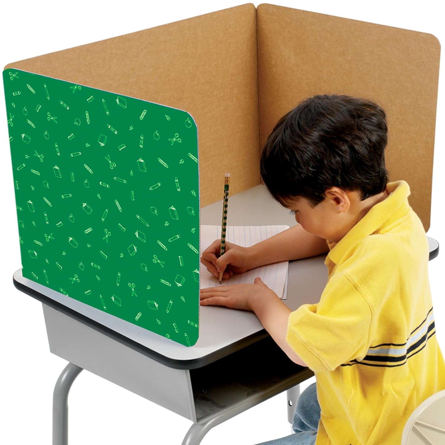 Standard Privacy Shield, 3 Colors, Set of 12, Matte Finish in Red, Green & Blue - Desk Dividers