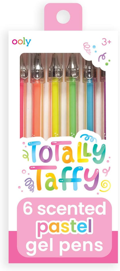Scented Totally Taffy Gel Set of 6 Pens - 1.00 Mm NIB, Pastel Scented Gel Pens for Kids, Adults, Art Supplies and Stationery Supplies [Totally Taffy Pastel Gel Pens - 6 Pack]