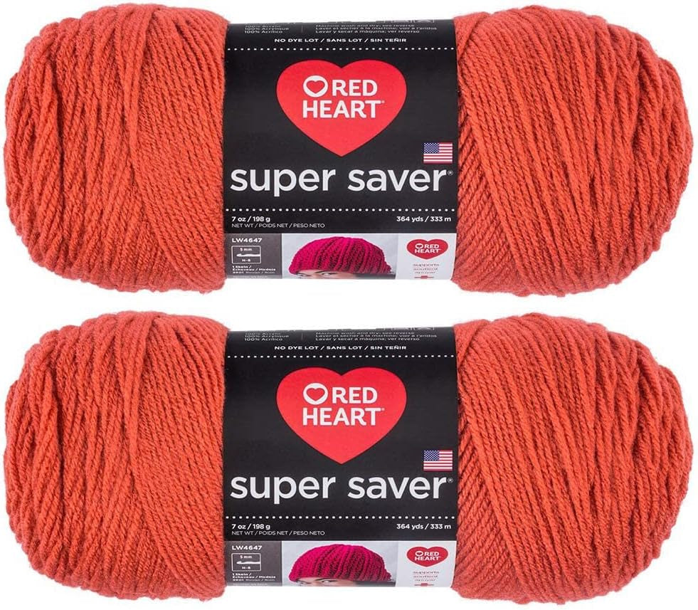 Bulk Buy:  Super Saver (2-Pack) (Cherry Red, 7 Oz Each Skein)