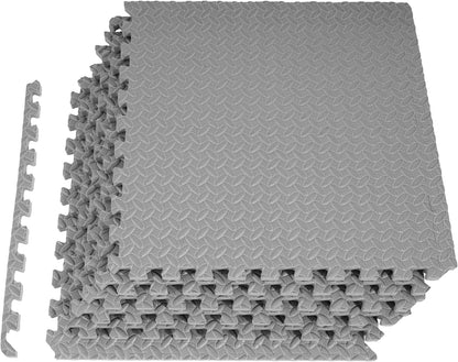 Puzzle Exercise Mat with EVA Foam Interlocking Tiles for MMA, Exercise, Gymnastics and Home Gym Protective Flooring, Multiple Sizes