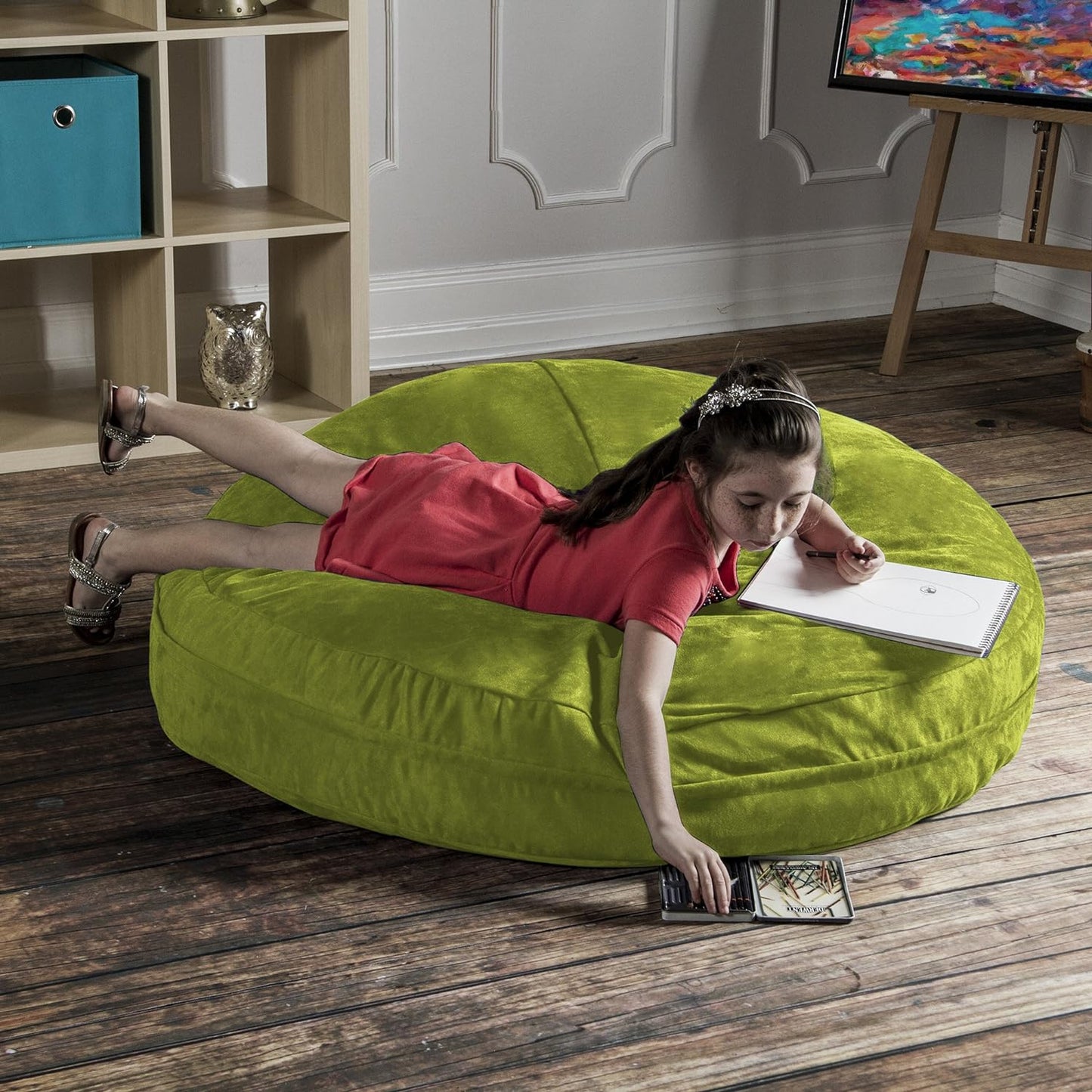 4 Ft Cocoon Bean Bag Chair, Lime