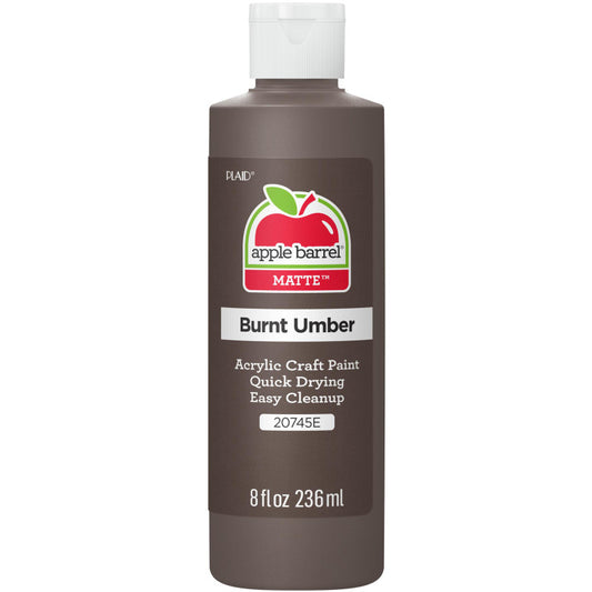 Acrylic Paint Matte, 8oz., Burnt Umber