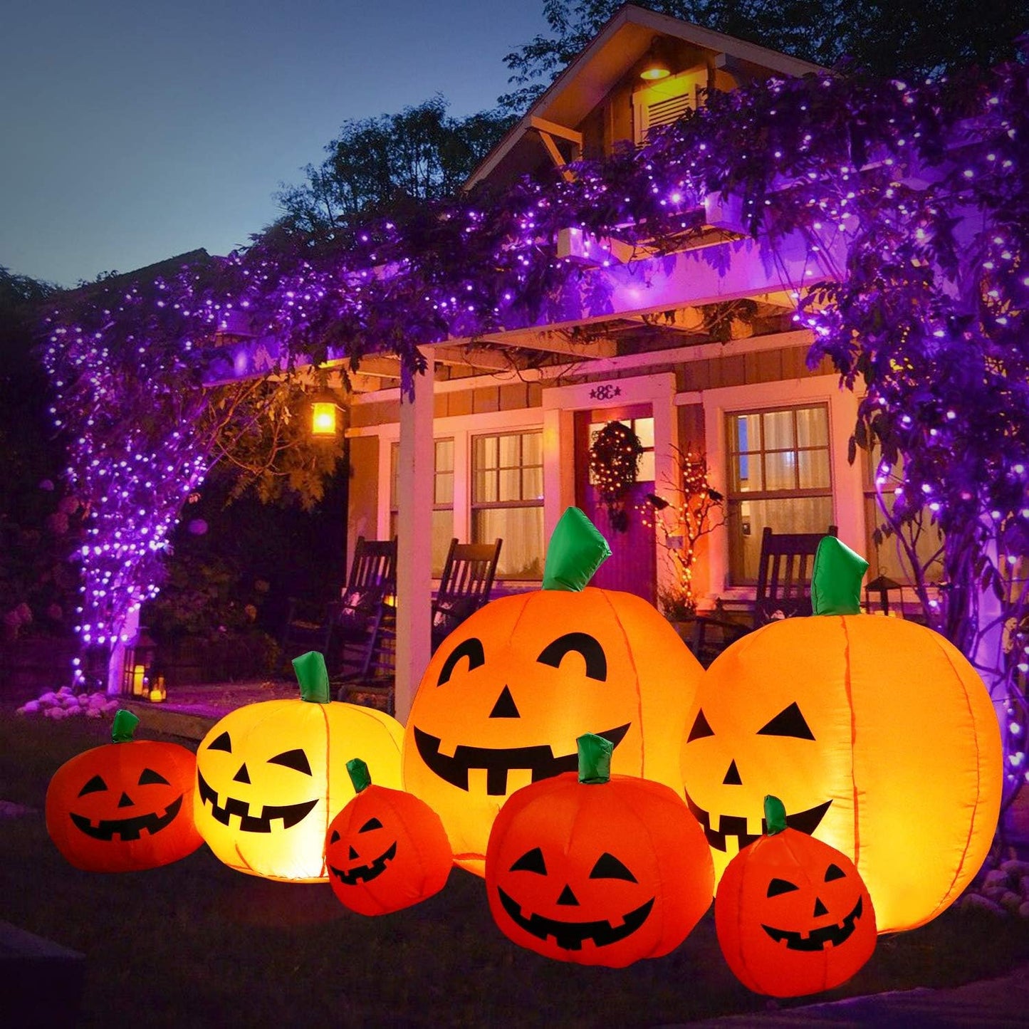 12 Ft Giant Halloween Inflatable Ghost, Blow up Halloween Decorations Built-In LED Lights for Indooroutdoor Yard Garden Includes Stakes