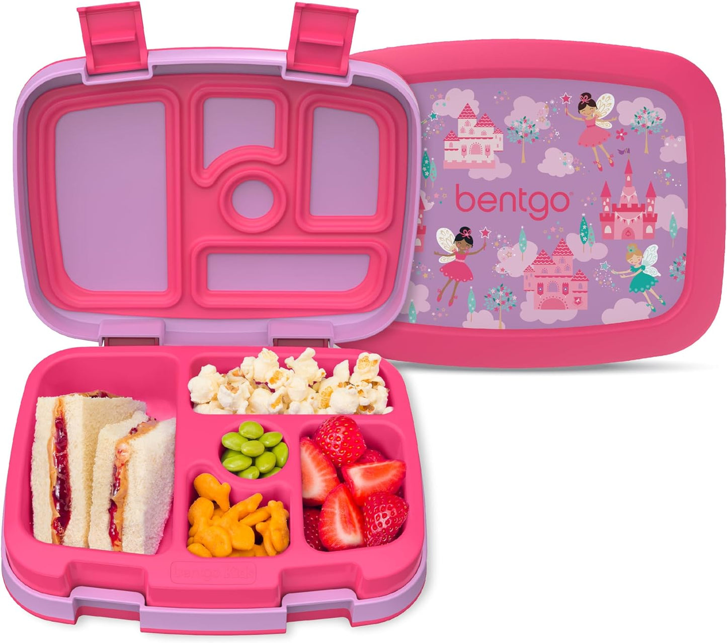 ® Kids Prints Leak-Proof, 5-Compartment Bento-Style Kids Lunch Box - Ideal Portion Sizes for Ages 3-7, Durable, Drop-Proof, Dishwasher Safe, & Made with Bpa-Free Materials (Dinosaur)