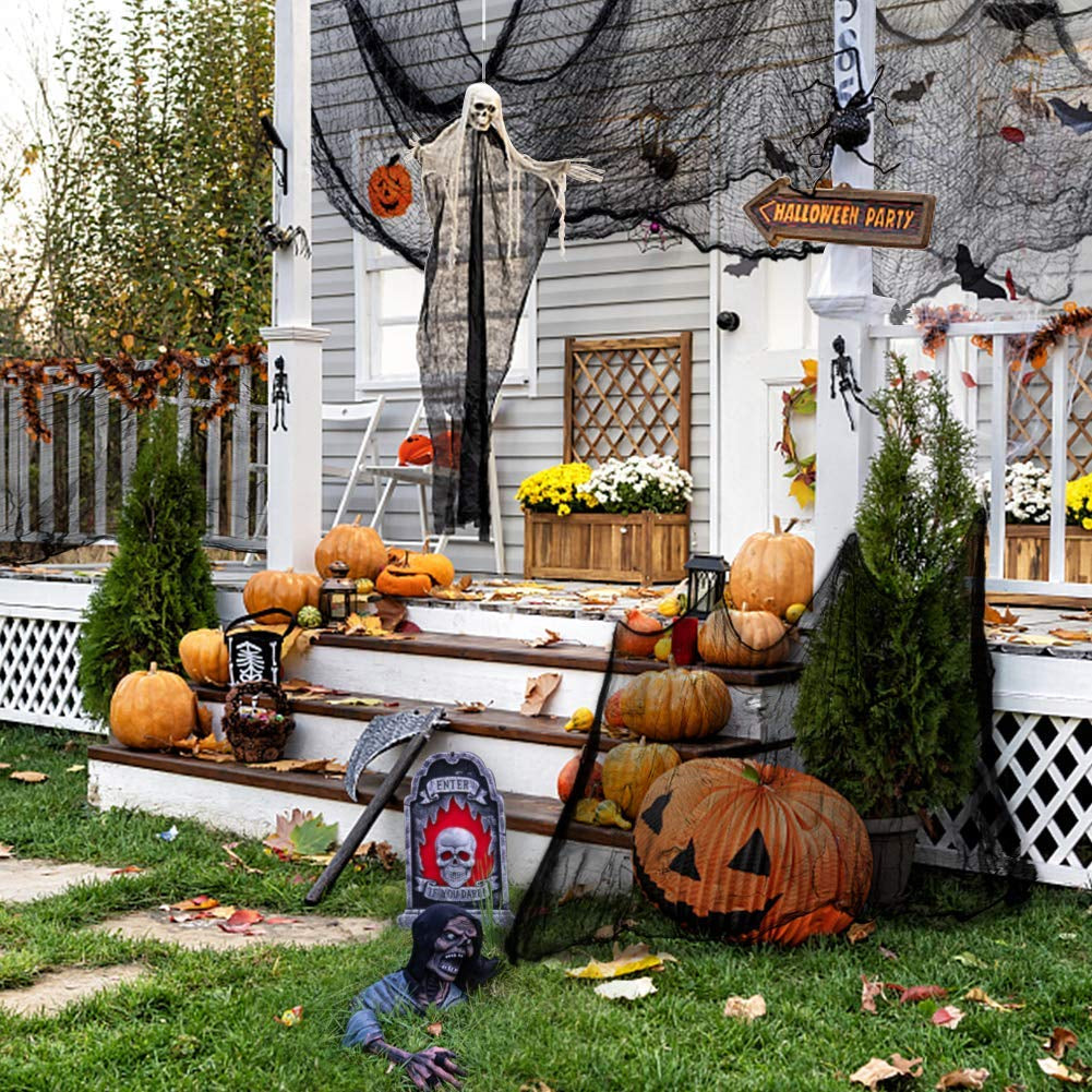 Black Creepy Cloth 8.75 Yards X 85" with Fabric Scary Spooky Gauze Halloween Decorations for Haunted House Horror Decor Home Yard Indoor Outdoor Office Wall Vampire Zombie Theme Party Supply